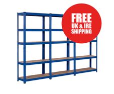 3 Bay Shelving Offer! | Blue | 400mm Deep