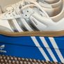 Adidas Samba White & Silver Brand New Image 3