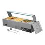 New Commercial Food Warmer, 1500W Electric Stainless Steel Steam Food Warmer with Glass Cover, 3-Pan Countertop Buffet Bain Marie with Soup & Perforated Ladles, for Catering, Restaurant & Party Image 3