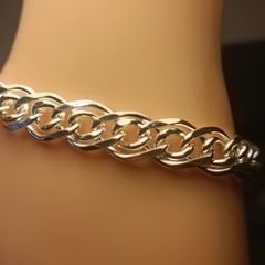Sterling Silver Double Curb Link Bracelet