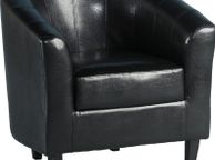 main image for ad Tempo Tub Chair Black Leather