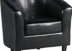 Tempo Tub Chair Black  Leather