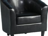 Tempo Tub Chair Black  Leather