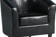 Tempo Tub Chair Black Leather