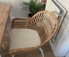 IKEA NILSOVE Rattan Kitchen Chairs, Scandi Style (Discontinued)