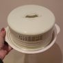 Enamel Painted Metal  Cheese Dome with China Base Plate Image 2