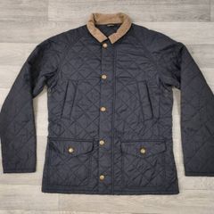 Barbour Canterdale Quilted Jacket Cord Collar Mens Medium