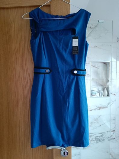 New Royal blue office work wear tunic dress RRP 90 S 10 Debenhams