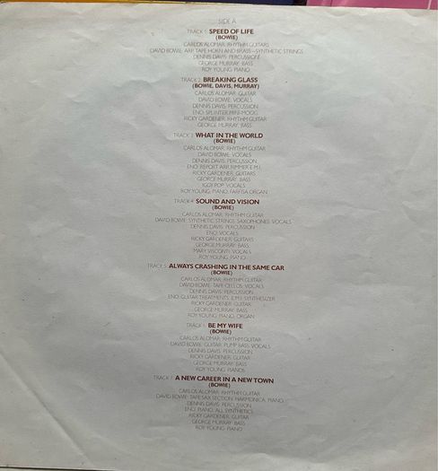 David Bowie. Low original 1st press in vg condition