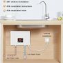 Mini Instant Water Heater Instant Electric Water Heater 3000W Constant Temperature Electric Tankless Water Heater with Remote Control Digital Display for Home Kitchen Bathroom Indoor 220V (White) Image 2