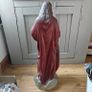Large, vintage, cast Jesus Sacred Heart statue. Image 6