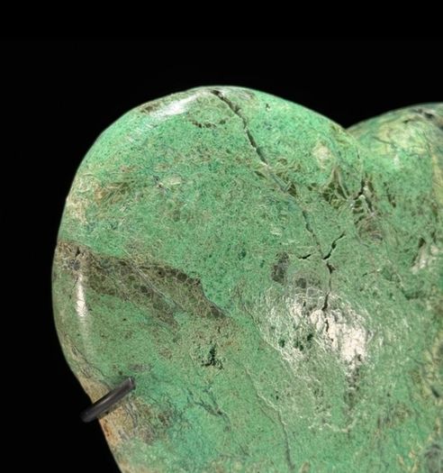 Natural Green Smithsonite Heart Shaped Stone - Mineral