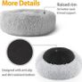 Plush Donut Dog Bed, Calming Round Dog Cat Bed Soft and Fluffy Cuddler Pet Cushion Self-Warming Puppy Beds Machine Washable Image 3