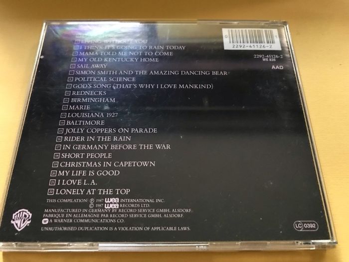 The Best Of Randy Newman  -  Lonely At The Top