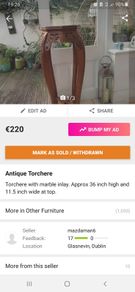 Antique Torchere