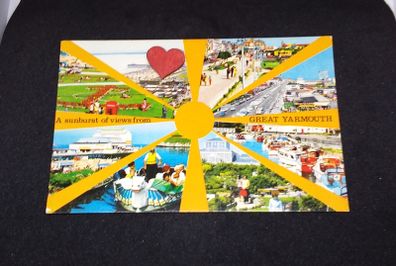 A Sunburst of Views From Great Yarmouth - Postcard