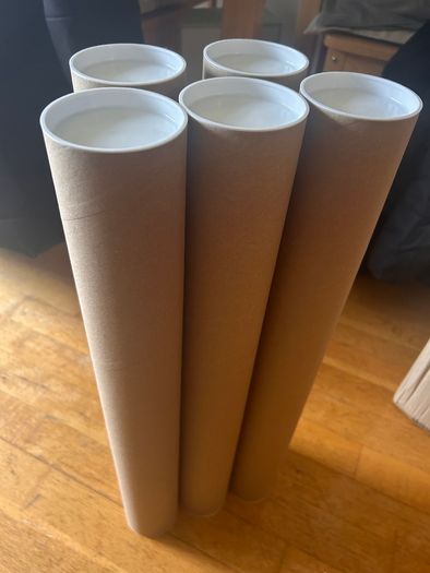 5 x Heavy Duty postal tubes