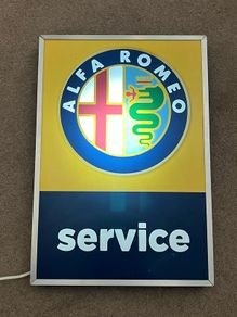 Alfa Romeo Service Lighted Sign