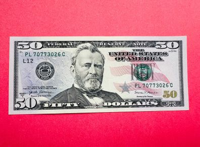 United States  (usa )   50 Dollars   2017  Ulysses  S Grant Letter (  L 12 )   SAN  FRANCISCO ( Uncirculated ) .