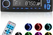 NEW SALE | 7 LED Colors Car Stereo Handsfree Calling Bluetooth 5.0 Car Radio, Stereo &amp; Clock, 4X60W FM Radio