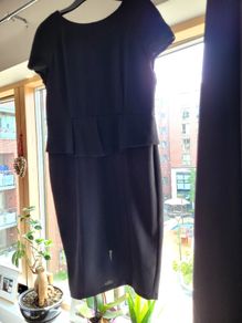 Black peplum dress size 14