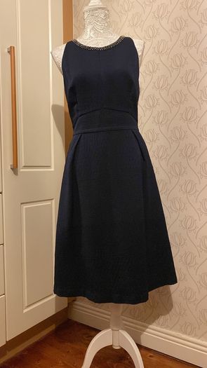 Dress oasis navy lined and pockets