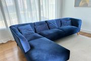 Blue corner sofa set L shaped