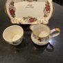 Old  H Aynsley and Co Happy Anniversary trio  tray jug and sugar bowl Image 3