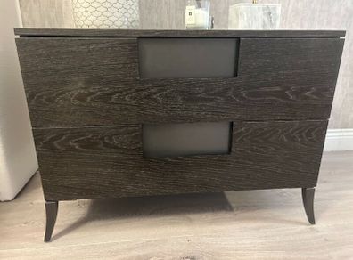 Fitzroy Bedside Lockers: Pair, Charcoal Oak
