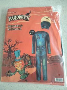 Kids Halloween Skeleton Costume - 4-5 Years