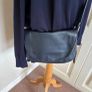 Caroll navy leather crossbody bag Image 4