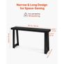 140 cm Console Table, Modern Desk Behind the Couch, Wooden Rectangle Entrance Desk, Narrow Long Sofa Table Accent Stand, Ideal for Hallway, Bedroom, Living Room, Foyer, Easy Assembly, Black Image 3