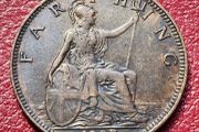 1927 George V Farthing coin