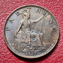 1927 George V Farthing coin
