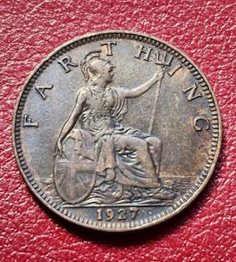 1927 George V Farthing coin