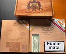 3 wooden cigar boxes