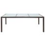 Outdoor Dining Table Brown 200x150x74 cm Poly Rattan Image 4
