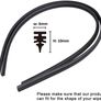 4 Pack 26" Rubber Frameless Windshield Wiper Blades Refills Windscreen Wiper Rubber Strips Replacement Parts for Most Auto Cars Buses Vans Lorries Trucks by Feelfly (4) Image 2