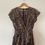 Ax Paris black animal print dress size 14 New Image 3