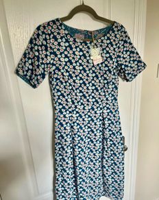 BNWT Seasalt Cornwall Reversible cotton print dress size S