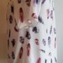 Ladies Beautiful Top Blouse with Pattern Of Feathers Size XL Image 5