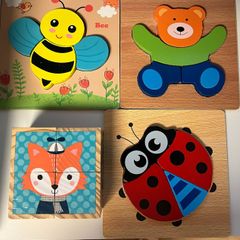 4 sets of 4-piece kids jigsaw puzzles