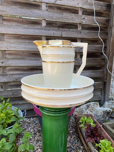 ceramic vintage wash bowls & matching pitchers