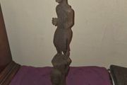 Vintage Carved African Tribal Art Statue