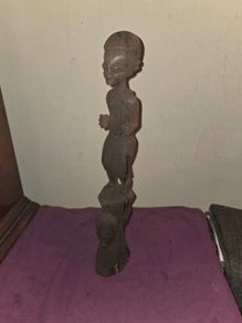 Vintage Carved African Tribal Art Statue