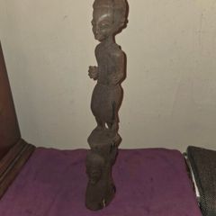 Vintage Carved African Tribal Art Statue