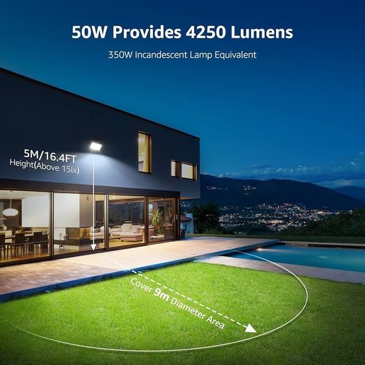 NEW SALE | 50W Led Floodlight Outdoor, 4250lm LED Security Lights, 350W Incandescent Lamp Equivalent