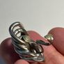 Vintage silver tone chain link earrings Image 3