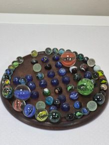 Victorian Marble Solitaire Board Game
