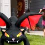 _Kalolary 6 Feet Halloween Inflatable Black Cat with Bat Wings Decoration Outdoor Built-in LEDs for Halloween Yard Garden Decorations Shopping Centre Party Decoration Image 5